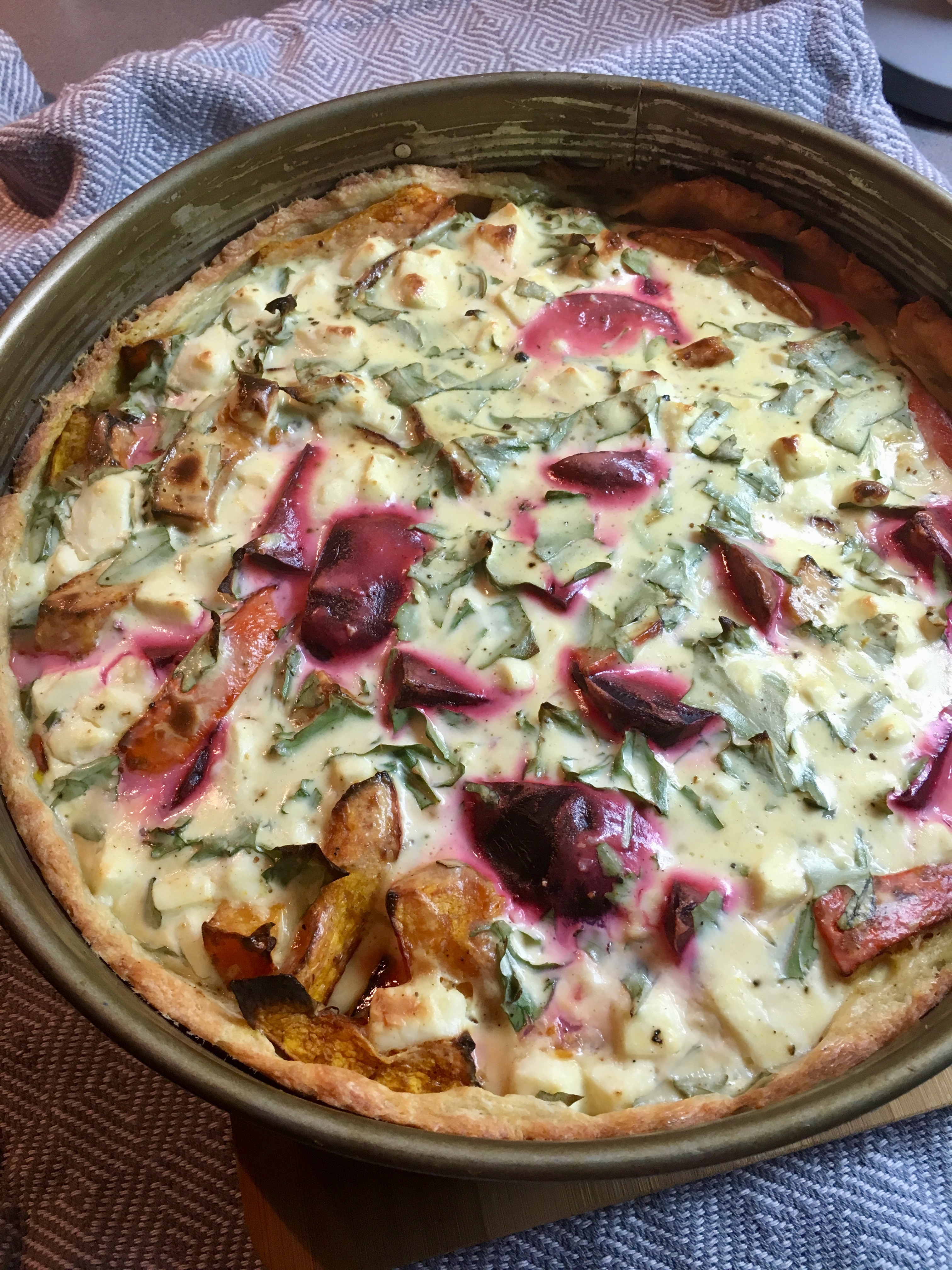 Kurbis Rote Bete Quiche Aufgegabelt Vegetarischer Foodblog Reiseblog